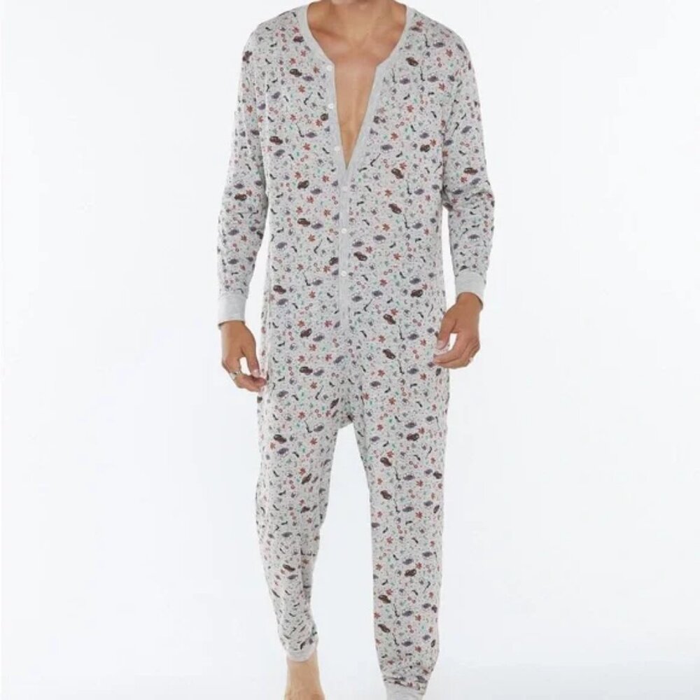 Savage X Fenty Mens Tis The Savage One Piece Pajamas M NEW